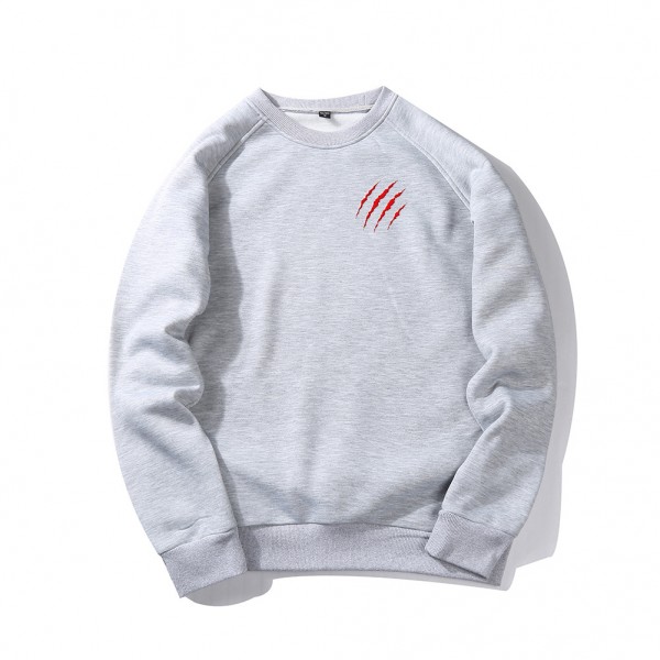 2020 Amazon new pure color wholesale logo customized men's casual sweater printing one piece customized