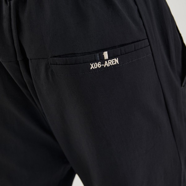 Pre sale men's wear 2021 summer new urban light business letter embroidery black drawstring thin casual pants men's wear