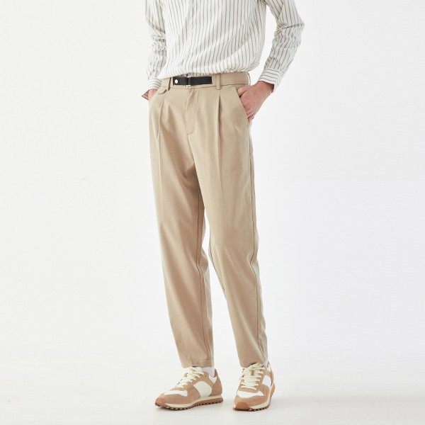 New men's Khaki business casual pants in spring 20...