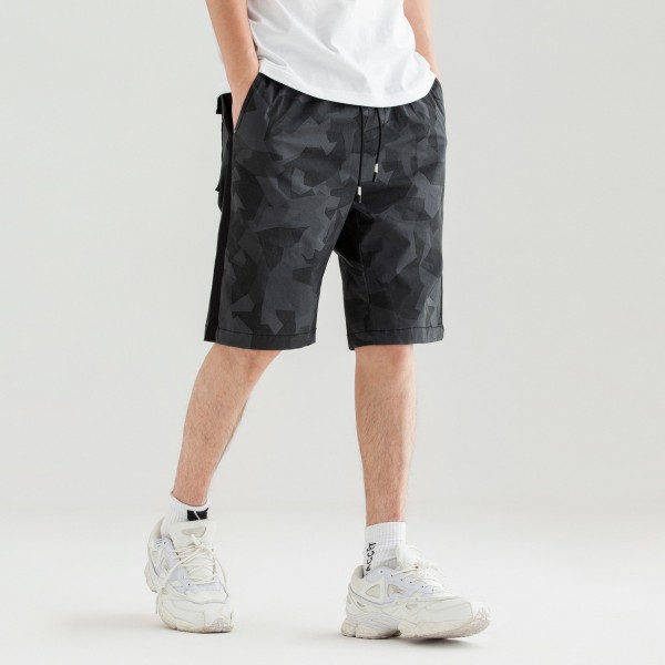 Yizhi men's fashion brand men's work casual pants 2021 summer new urban trend handsome camouflage shorts for men