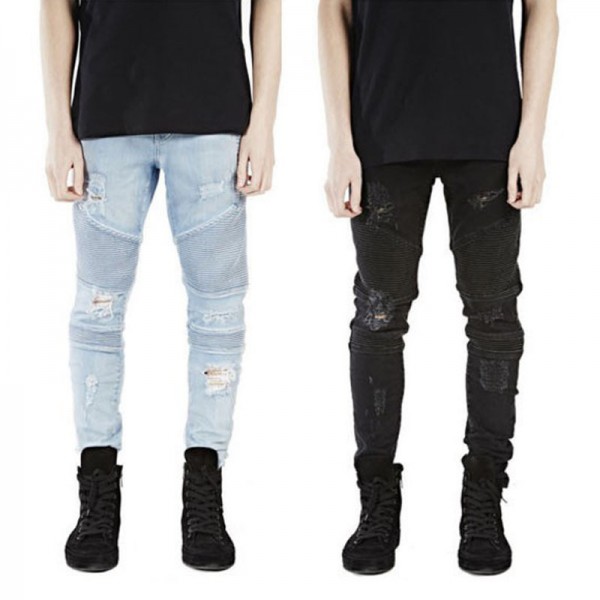 New men's jeans Europe and the United States high ...