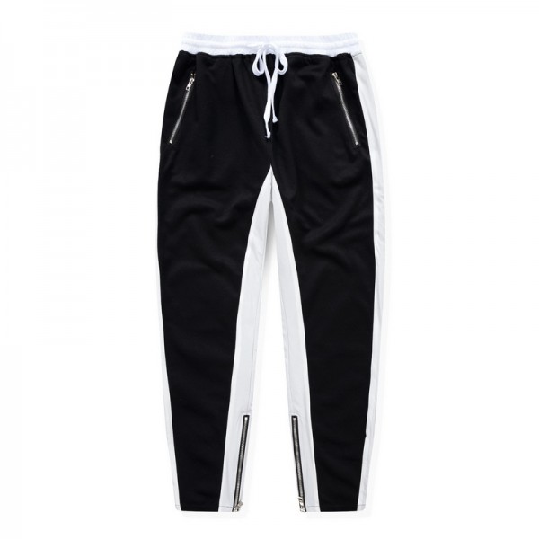 2020 new Kanye Bieber same ins contrast sports leg zipper men's and women's fog style casual pants