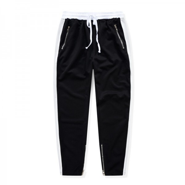 2020 new Kanye Bieber same ins contrast sports leg zipper men's and women's fog style casual pants