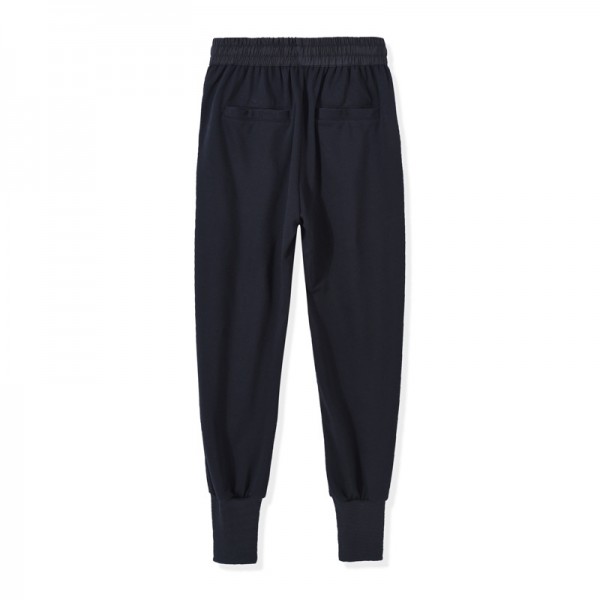 Men's sports pants European and American high street dark ro wind loose cotton terry men's and women's Leggings casual pants