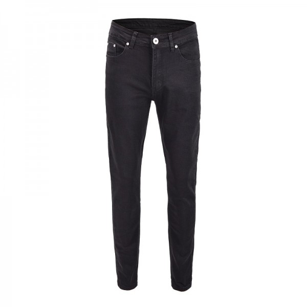 Kanyewest same ins fashion pure black four seasons versatile elastic slim fit small foot high street jeans