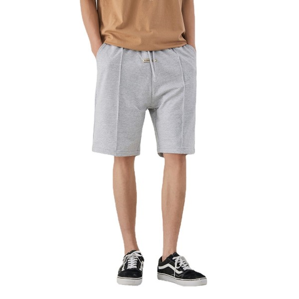 Yizhi men's urban grey sports casual pants men's 2021 summer new thin waistband knitted shorts