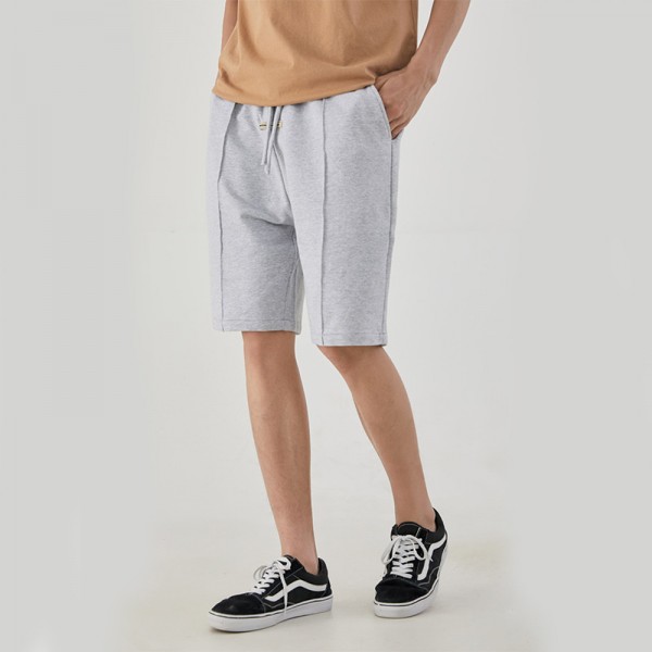 Yizhi men's urban grey sports casual pants men's 2021 summer new thin waistband knitted shorts