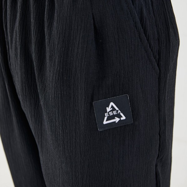 Yizhi urban youth thin black casual Leggings summer new pocket small label drawstring men's pants