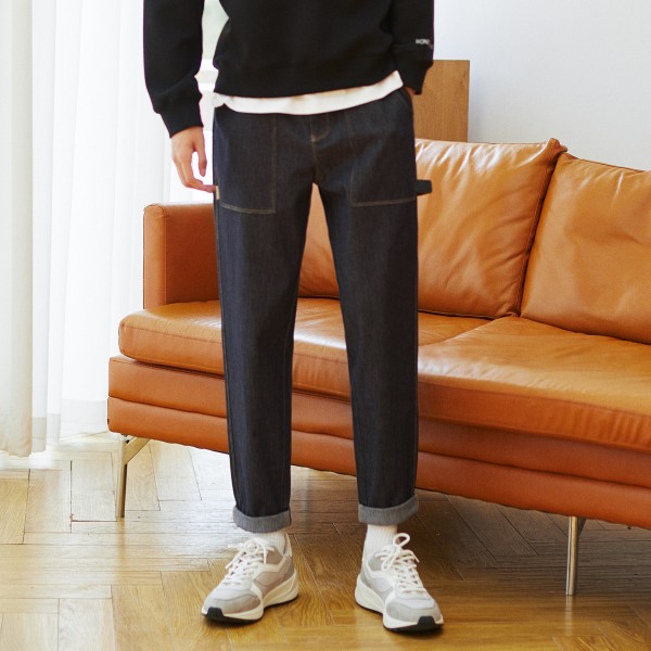 Men's autumn new men's jeans Korean youth retro trend men's straight casual jeans