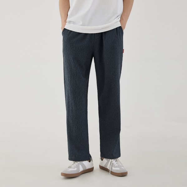 Pre sale men's new side logo decorative straight pants men's 2021 Summer Urban Simple thin casual pants