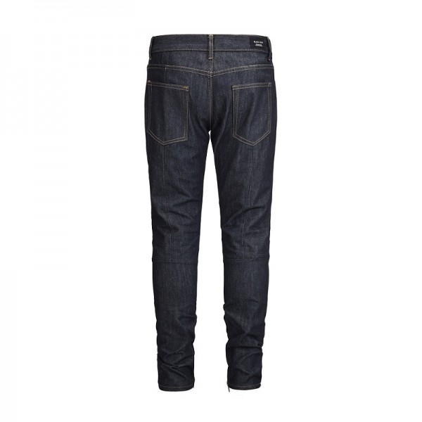 2018 new men's jeans European and American high street trend primary color denim leg zipper slim leg long pants