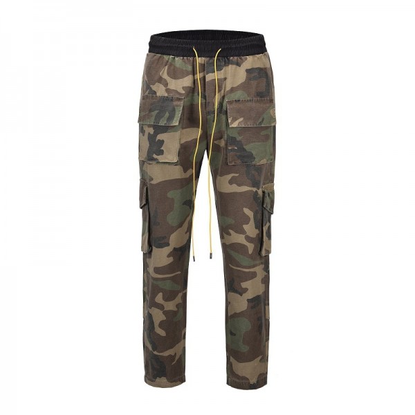 2020 new Bieber same fog high street wash Multi Pocket camouflage pants ins trend overalls men