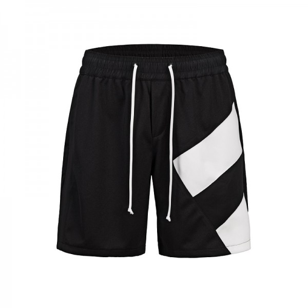 Men's shorts European and American high street splicing color contrast versatile sling retro shorts simple fashion men's casual shorts