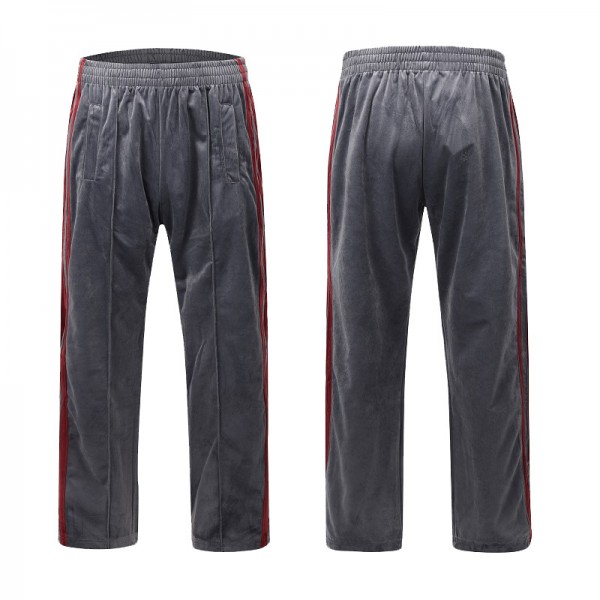 Autumn and winter 2020 new style Meichao Gaojie net red stripe loose suede retro pants, bodyguard pants, versatile casual pants for men