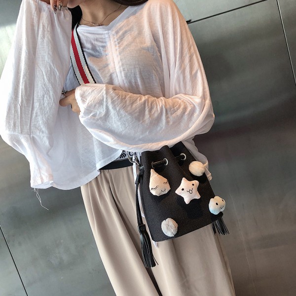 2019 new women's bag Korean version slanting bucket bag xiaoxiangfeng shoulder bag women's handbag