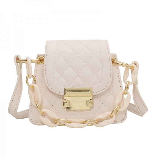 Summer French design bag female 2021 new fashion chain messenger bag summer solid small square bag