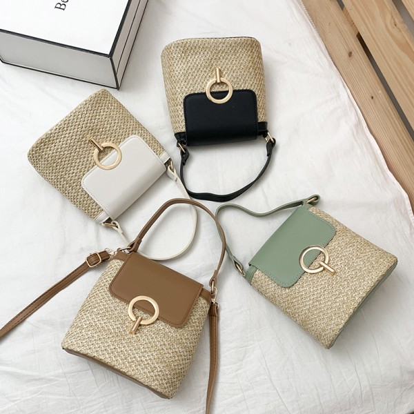 2021 new Southeast Asia small bag straw bag women's fashion trend woven bag women's shoulder bag custom logo