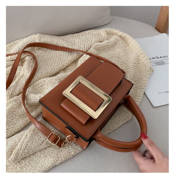 2020 new small square bag custom fashion Pu women's bag pure color Korean retro personality net red bag women's messenger bag