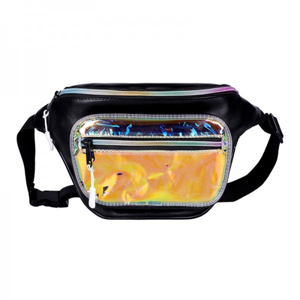 Women's new spring 2020 ins personalized women's laser messenger bag functional chest bag waist bag