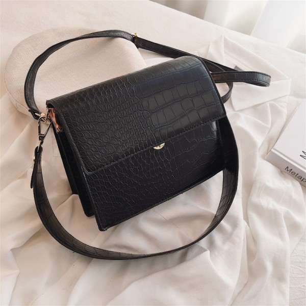 Cross border women's bag 2020 new European and American stone pattern women's small square bag handbag Pu one shoulder slanting women's bag