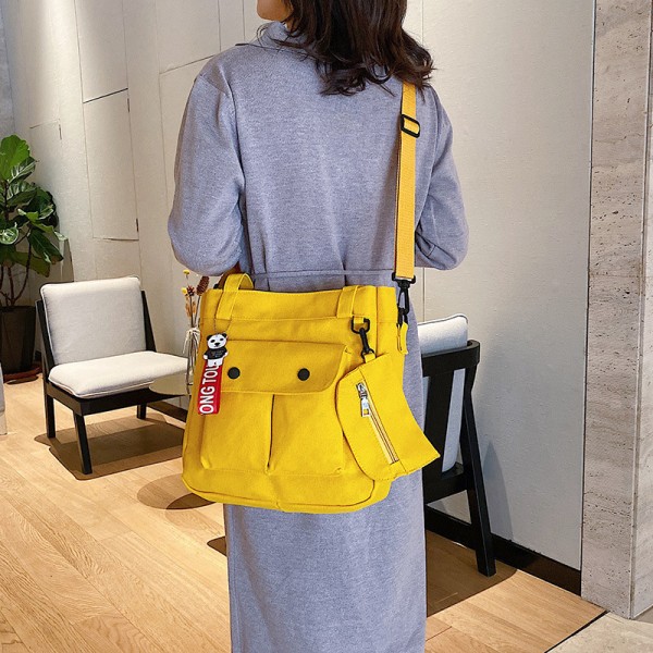 2021 new Korean canvas bag original home ulzzang Japanese women's bag single shoulder Canvas Messenger Bag Large Capacity