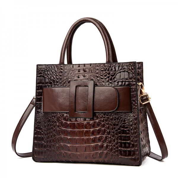 Cross border women's bag crocodile fashion handbag 2021 new high-end retro women's bag single shoulder Crossbody Bag