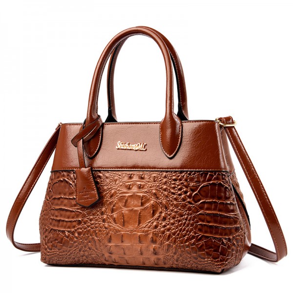 Crocodile pattern women's bag 2021 new hand bag wo...