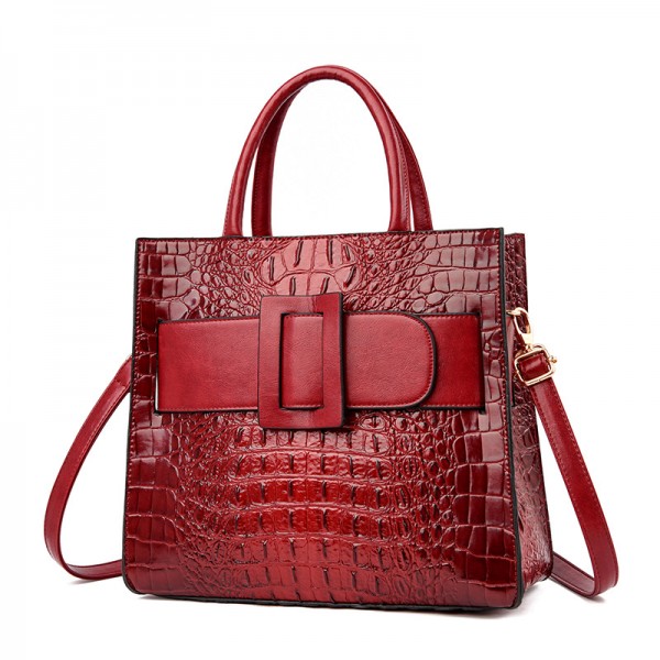 Cross border women's bag crocodile fashion handbag 2021 new high-end retro women's bag single shoulder Crossbody Bag