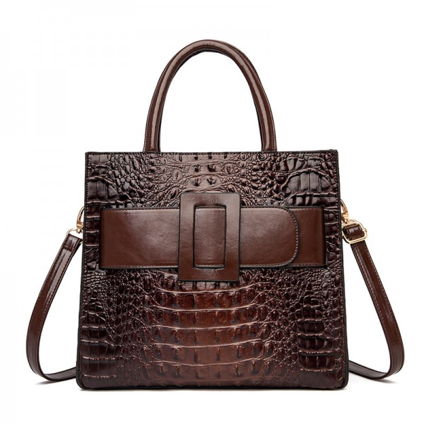 Cross border women's bag crocodile fashion handbag 2021 new high-end retro women's bag single shoulder Crossbody Bag