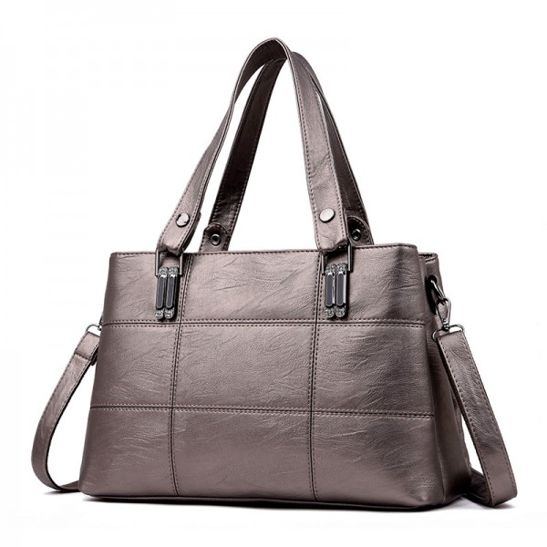 Manufacturers wholesale cross border women's bags fashion simple single shoulder bag large capacity soft leather portable messenger bag