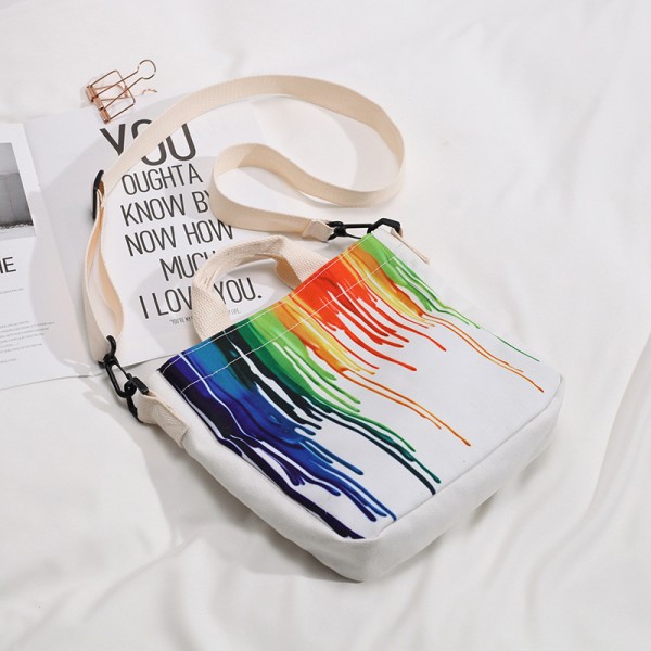 2021 new Korean Canvas Shoulder Bag splash proof printing Tote Bag high capacity student class bag