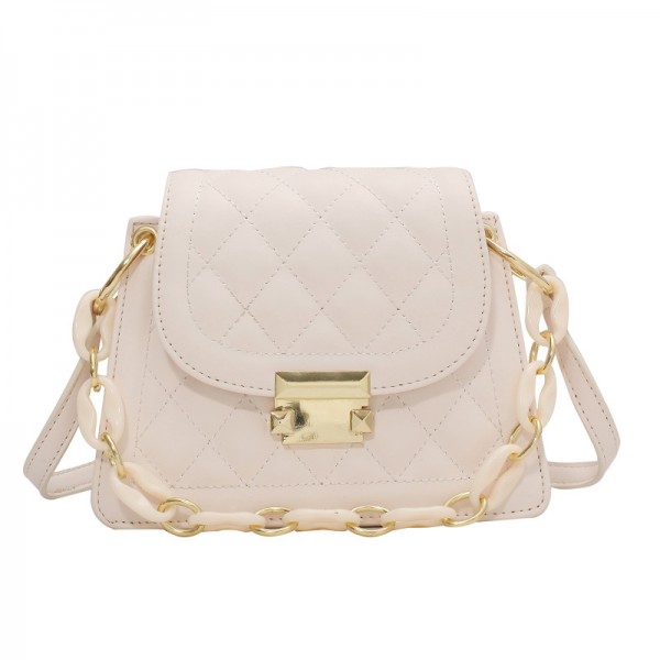 Summer French design bag female 2021 new fashion chain messenger bag summer solid small square bag