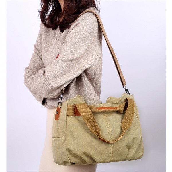 Cross border 2019 creative canvas one shoulder women's bag large capacity leisure portable Messenger Bag Light CUSTOM TOTE BAG