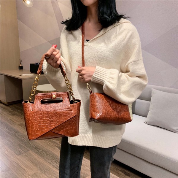 Cross border supply small bag women's bag new 2020 port fashion crocodile custom Single Shoulder Messenger Handbag