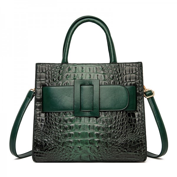 Cross border women's bag crocodile fashion handbag 2021 new high-end retro women's bag single shoulder Crossbody Bag