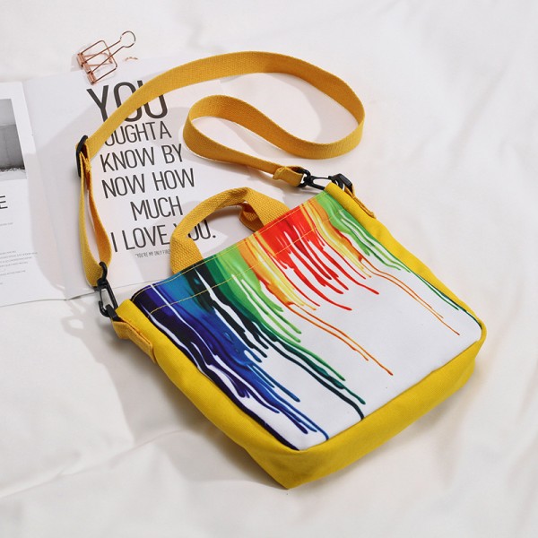 2021 new Korean Canvas Shoulder Bag splash proof printing Tote Bag high capacity student class bag