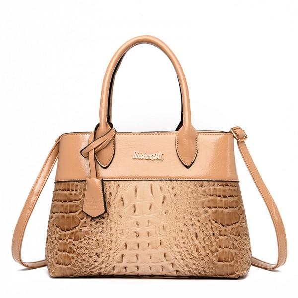 Crocodile pattern women's bag 2021 new hand bag women's European and American fashion One Shoulder Messenger Bag high capacity women's bag