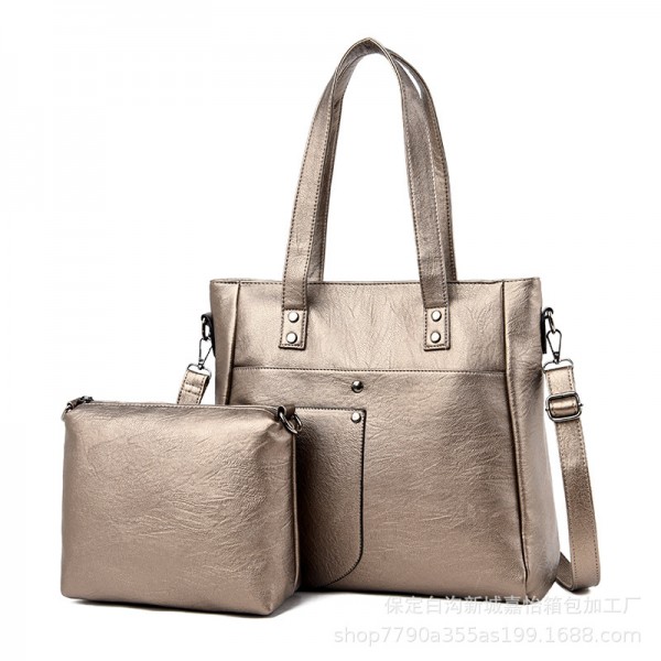 Manufacturers wholesale new mother and son bags, fashion single shoulder bag, large capacity women's tote bag, crossbar bag