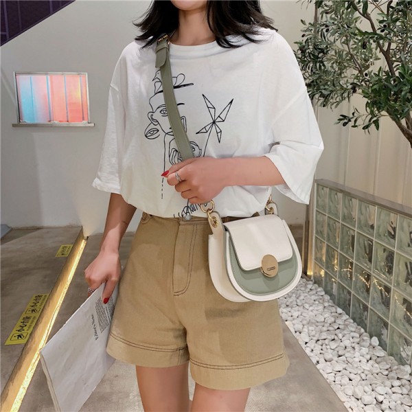 Cross border bag women's small fresh summer 2020 new custom Single Shoulder Messenger women's bag fashion texture saddle bag