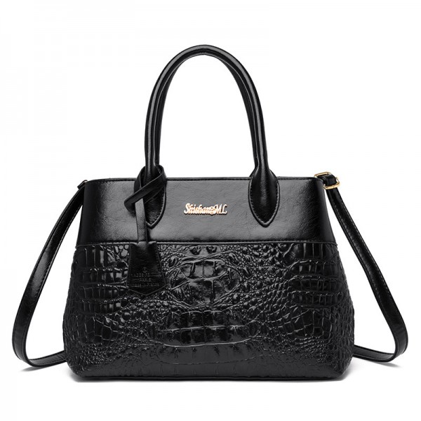 Crocodile pattern women's bag 2021 new hand bag women's European and American fashion One Shoulder Messenger Bag high capacity women's bag