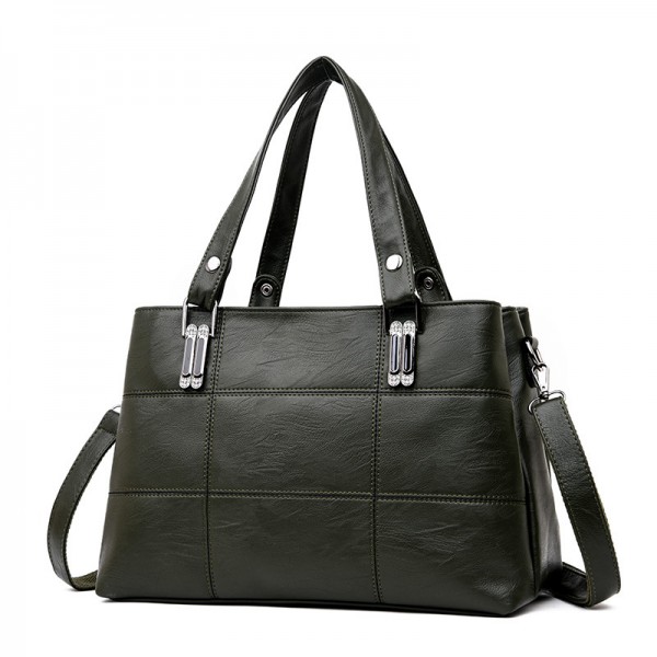 Manufacturers wholesale cross border women's bags fashion simple single shoulder bag large capacity soft leather portable messenger bag