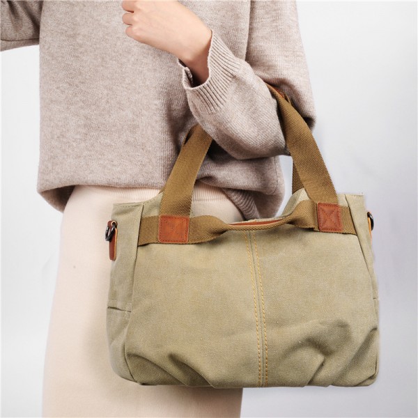 Cross border 2019 creative canvas one shoulder women's bag large capacity leisure portable Messenger Bag Light CUSTOM TOTE BAG