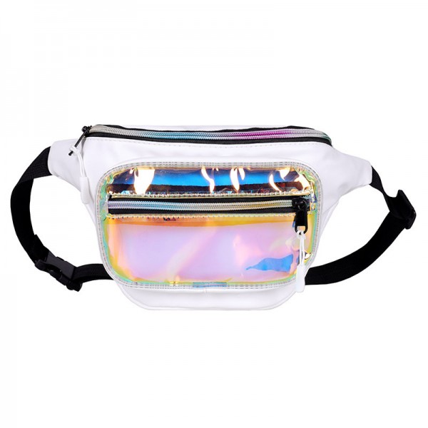 Women's new spring 2020 ins personalized women's laser messenger bag functional chest bag waist bag