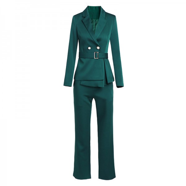 1940108-2021 early spring new fashion temperament show thin commuter ol professional suit two piece suit women 