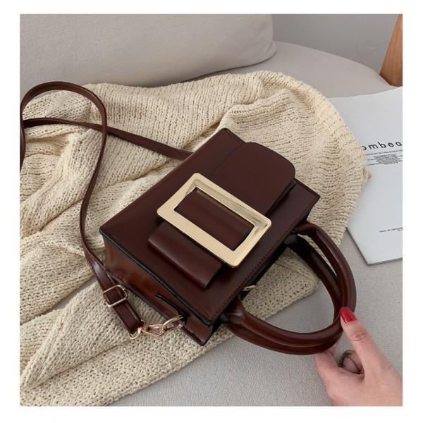 2020 new small square bag custom fashion Pu women's bag pure color Korean retro personality net red bag women's messenger bag