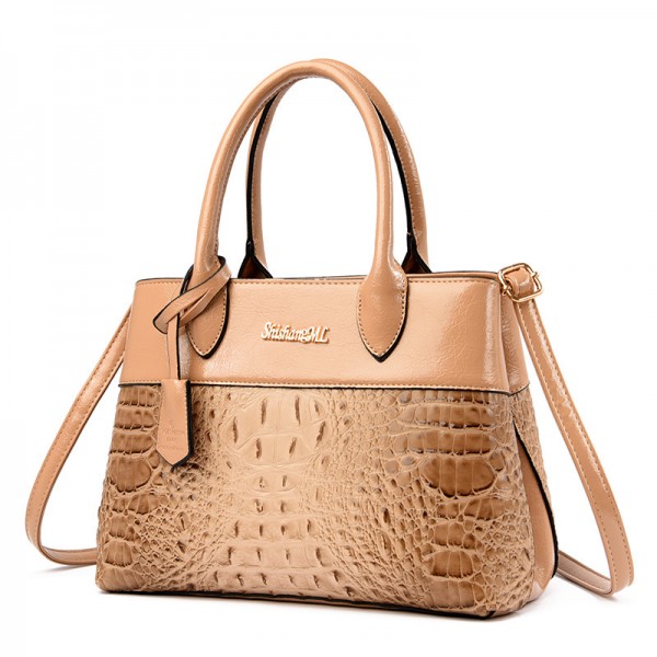 Crocodile pattern women's bag 2021 new hand bag women's European and American fashion One Shoulder Messenger Bag high capacity women's bag