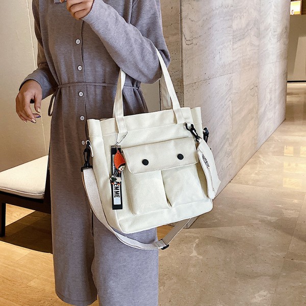 2021 new Korean canvas bag original home ulzzang Japanese women's bag single shoulder Canvas Messenger Bag Large Capacity