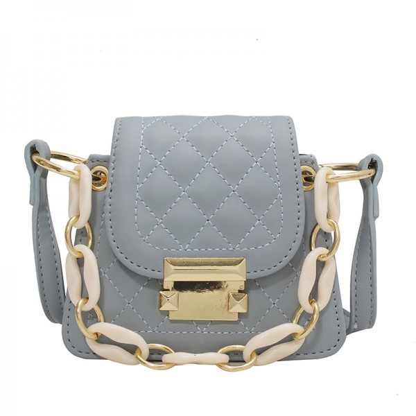 Summer French design bag female 2021 new fashion chain messenger bag summer solid small square bag