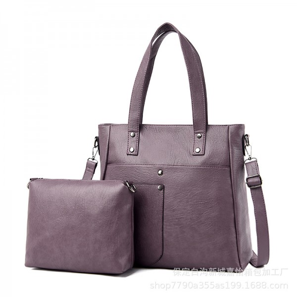 Manufacturers wholesale new mother and son bags, fashion single shoulder bag, large capacity women's tote bag, crossbar bag