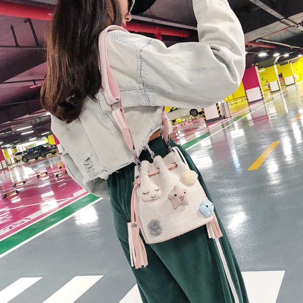 2019 new women's bag Korean version slanting bucke...